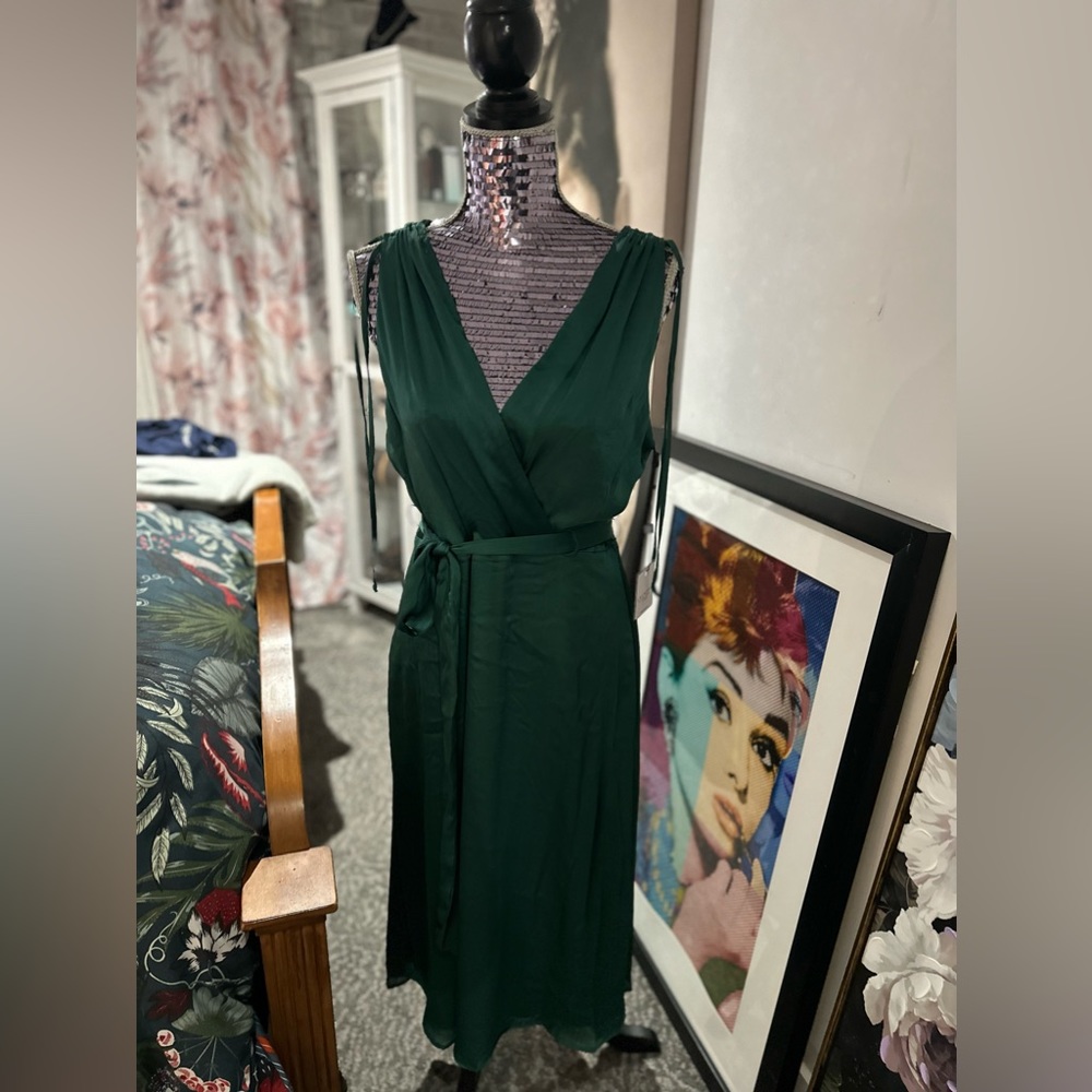 Laundry Forest Green Sleeveless Dress